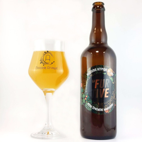 Bière artisanale l'Atypée "La Furtive" à la mandarine - Brasserie Atypique - 75 cl